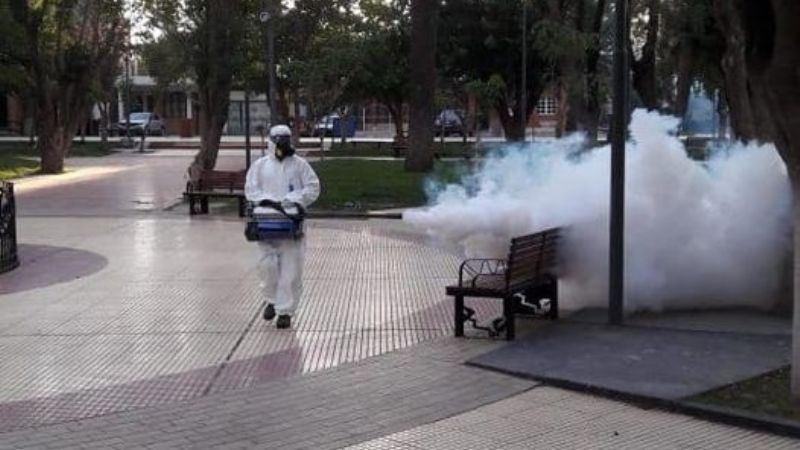 Santa María refuerza tareas de fumigación y desinfección