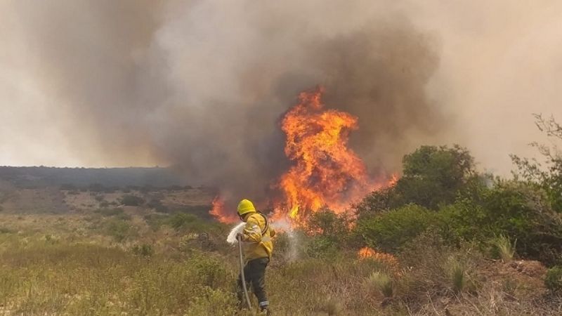 Más de 250 focos activos en el incendio en el cerro Ancasti