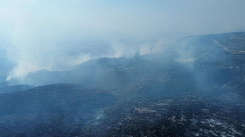 Jalil recorrió los incendios en el cerro Ancasti y anunció la Emergencia Hídrica e Ígnea