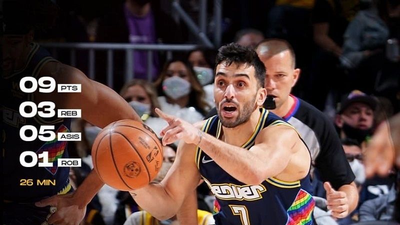 “Caño” de Campazzo en la paliza de Denver a los Lakers