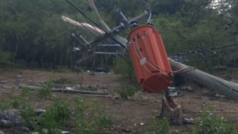 Se cayeron 30 postes de luz en el Este