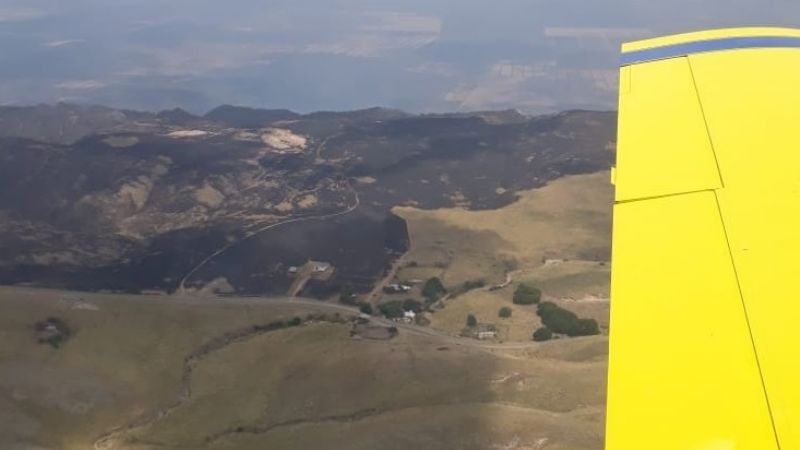Así está el incendio en el Cerro Ancasti