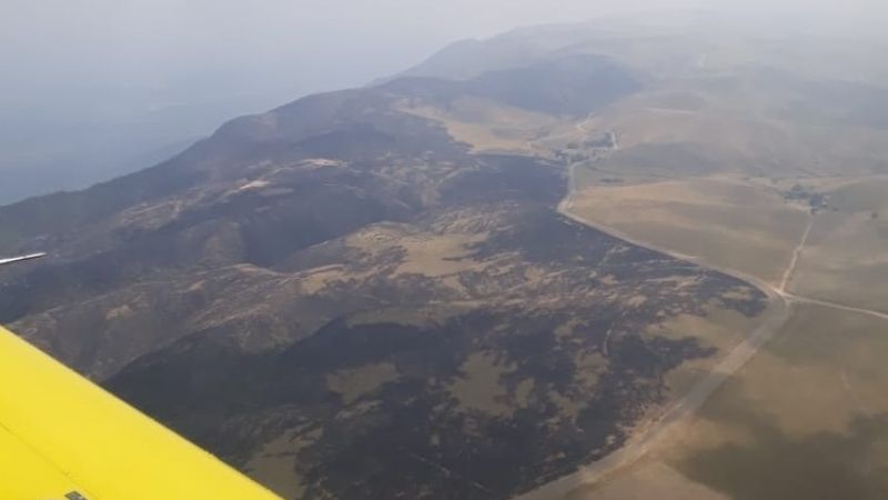 Así está el incendio en el Cerro Ancasti