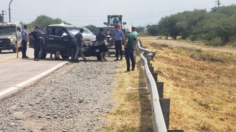 Vuelco en empalme de Ruta Nacional N°38 y Ruta 60