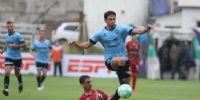Un buen primer tiempo jugó el juvenil atacante de Belgrano Daniel Barrea. 