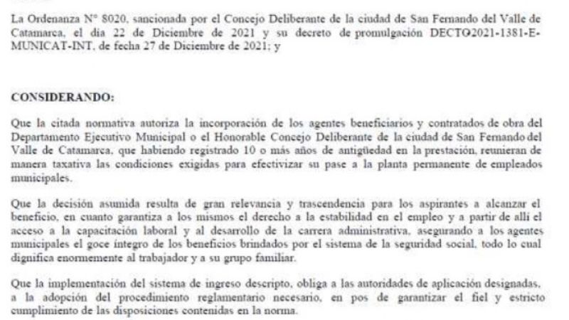 Capital reglamentó el pase a planta permanente del personal contratado