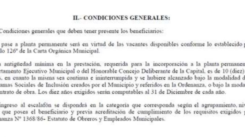 Capital reglamentó el pase a planta permanente del personal contratado