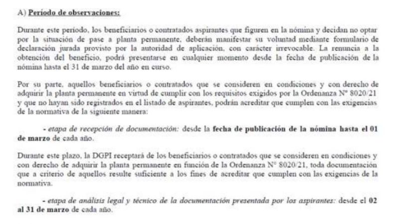Capital reglamentó el pase a planta permanente del personal contratado