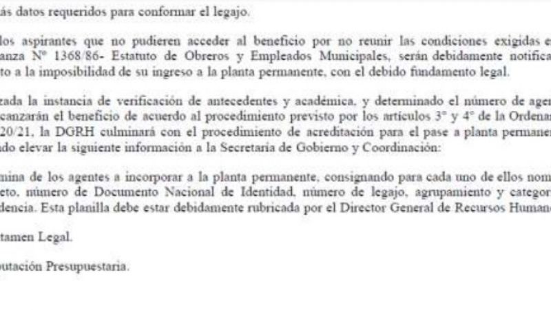 Capital reglamentó el pase a planta permanente del personal contratado
