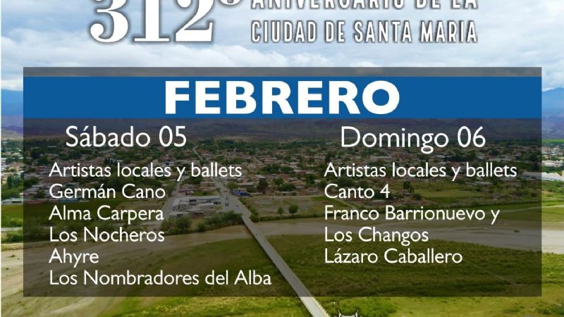 Gran festejo por el aniversario de Santa María y la Virgen de la Candelaria