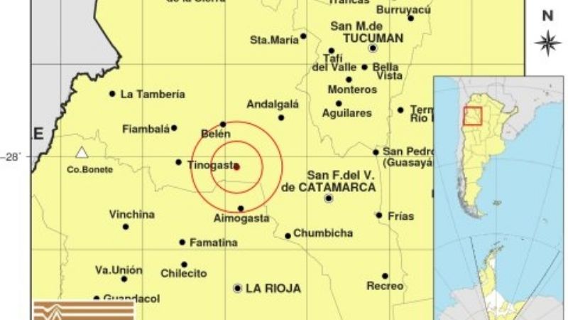 Otro sacudón se sintió cerca de Tinogasta
