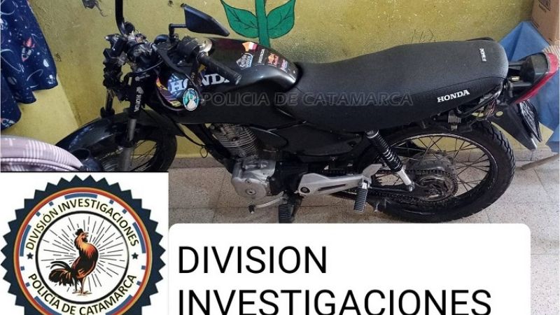 Recuperan una motocicleta