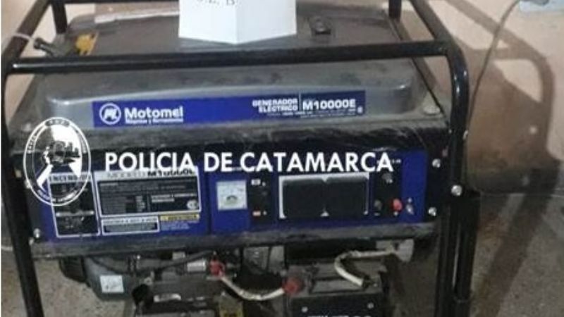 Recuperan un grupo electrógeno robado en una finca