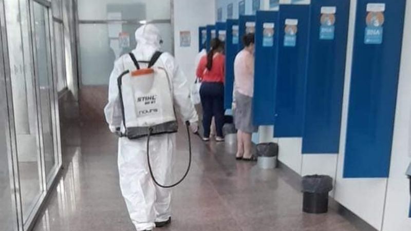 Desinfección en espacios públicos