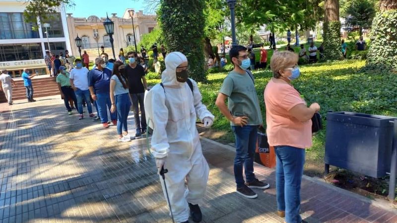 Desinfección en espacios públicos