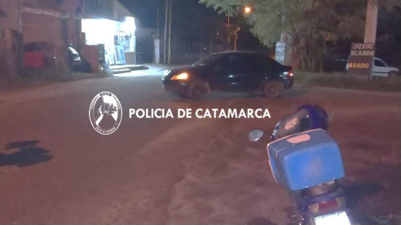 Choque con motociclista herido en Valle Viejo