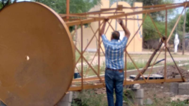 Tanque de agua para abastecer a un barrio