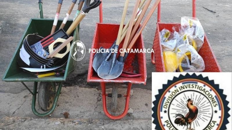 Recuperan materiales robados en una Cooperativa