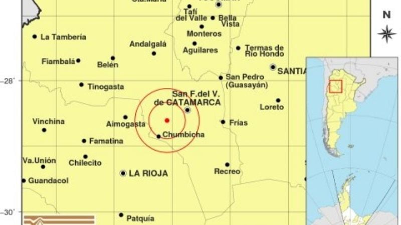 Un estruendoso temblor despertó a los catamarqueños