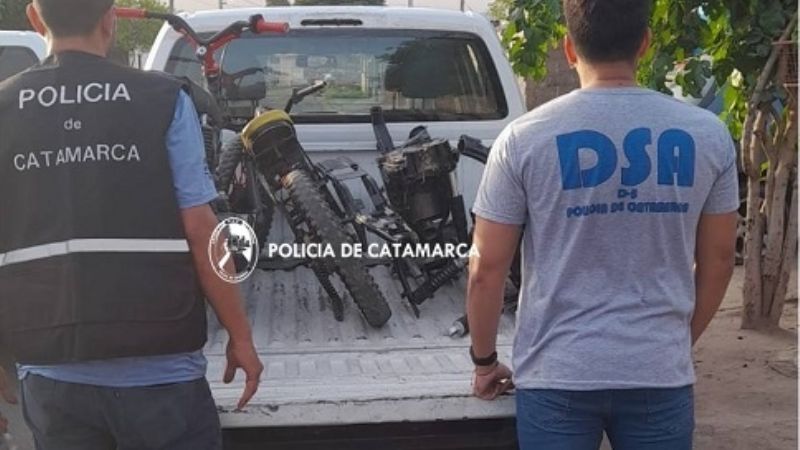 Tras allanamientos secuestran varias motopartes y una moto