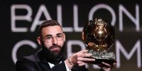 KARIM BENZEMA, goleador del Real Madrid, con el Balón de Oro 2022.