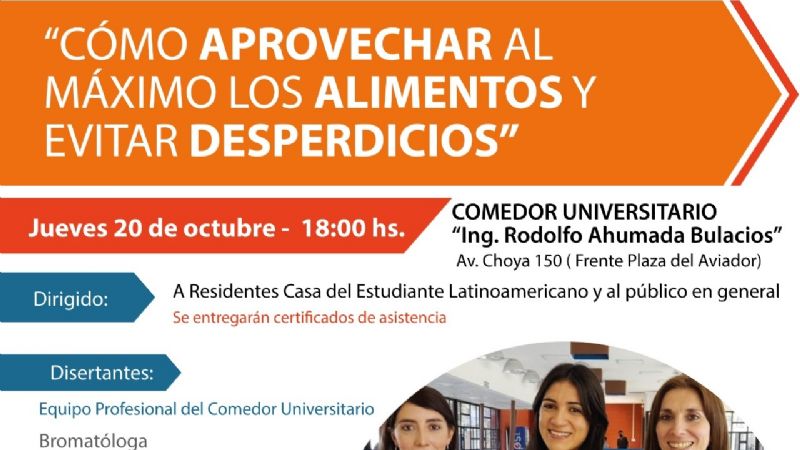 Charla “Cómo aprovechar al máximo los alimentos y evitar desperdicios”