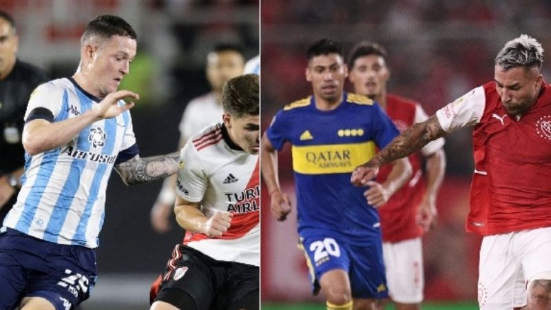 Racing-River y Boca-Independiente, el domingo, a las 17hs.