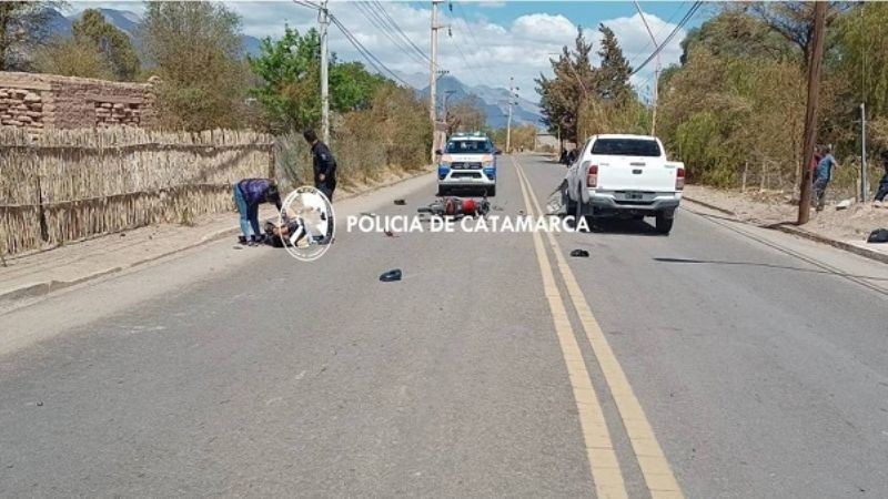 Motociclista lesionado