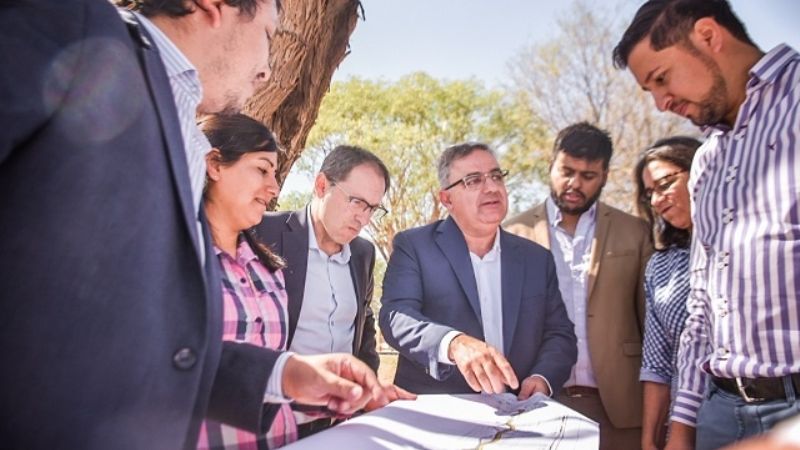 Jalil y Corpacci recorrieron obras en Tinogasta