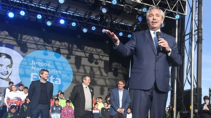 El presidente Fernández inauguró los Juegos Evita 2022