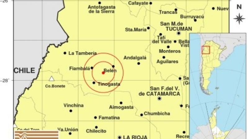 Temblor cerca de Belén