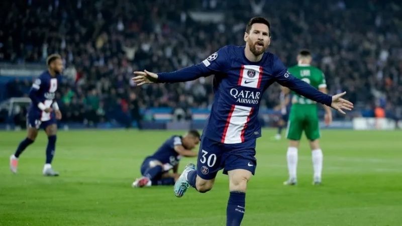 Doblete y asistencia de Messi en la Champions League
