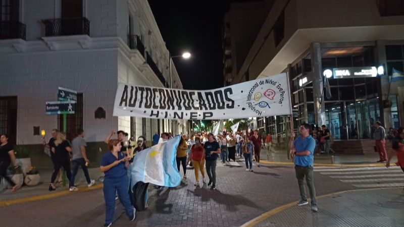 Protesta en salud, marcha de las antorchas