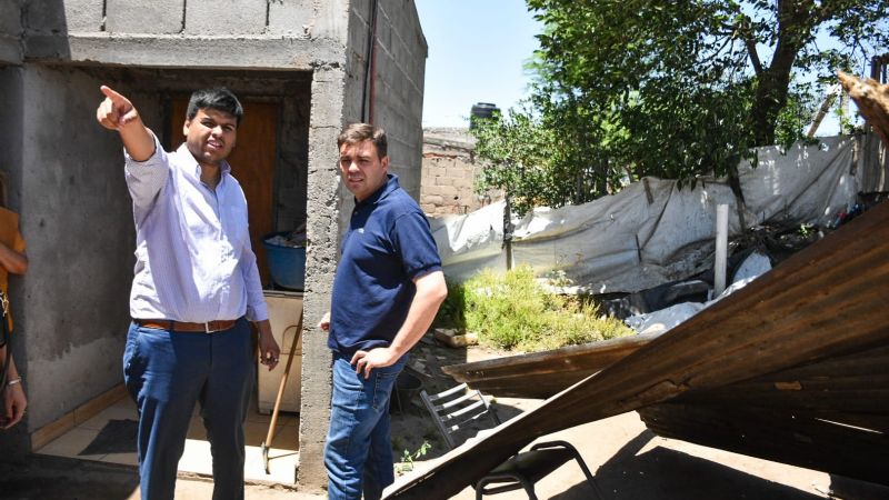 Gobierno relevó y asistió a familias tras temporal en Los Altos