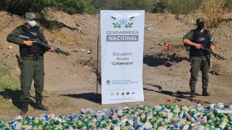 Gendarmería quemó de 473 kilos de hojas de coca