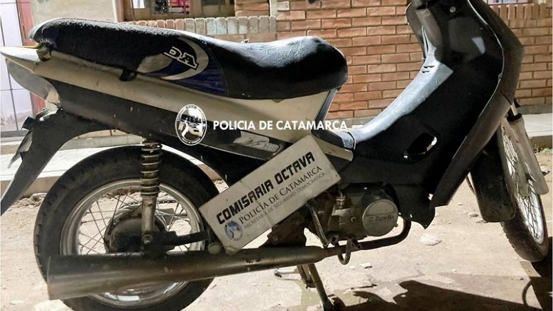 Recuperan una motocicleta robada en el norte de la Capital