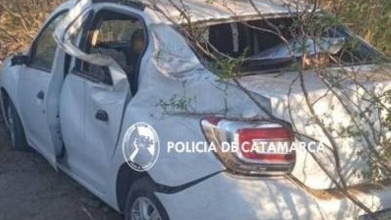 Volcó un auto en la Ruta Nacional N°38