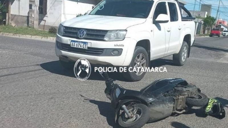 Joven terminó hospitalizada tras un choque