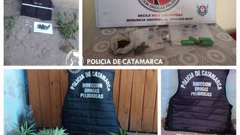En Fray Mamerto Esquiú secuestran droga y dinero en efectivo