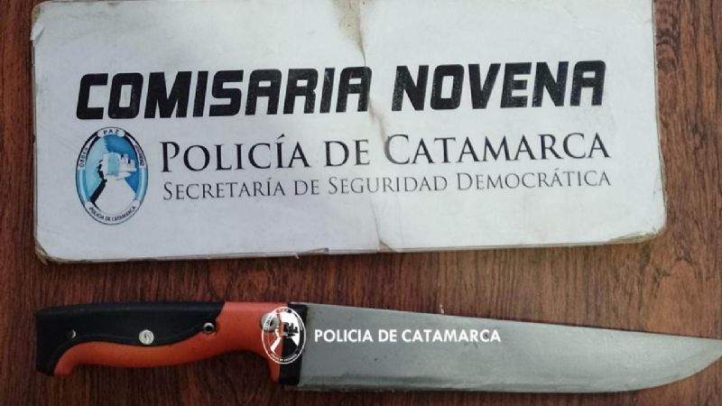 Fuera de sí quiso apuñalar a policías