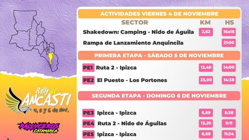 Todo listo para el Rally de Ancasti, por la 7ma. del Provincial