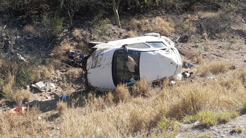 Vuelco en la cuestecilla de El Portezuelo