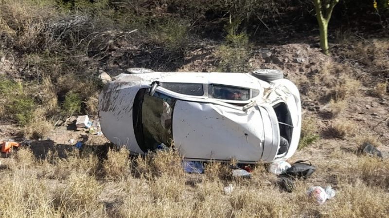 Vuelco en la cuestecilla de El Portezuelo
