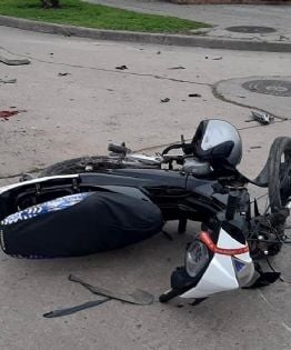 Motociclista lesionado en Valle Viejo