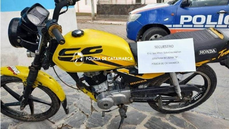 Recuperaron una motocicleta sustraída