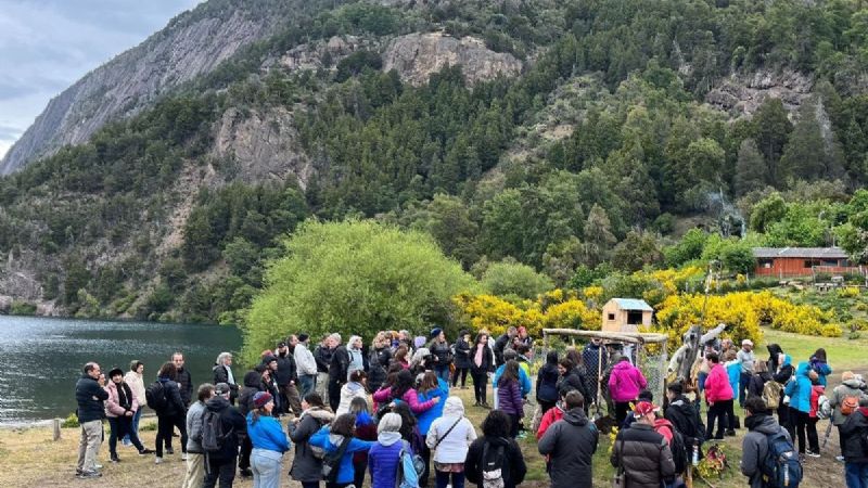 Una gran cantidad de arboles fueron plantados en el Parque Nacional Lanín
