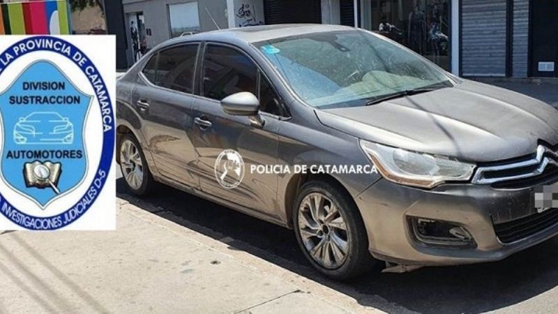 Secuestran un auto robado