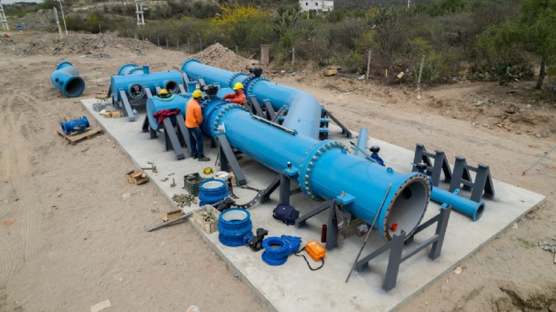 Acueducto Norte: continúa la instalación de nudos de válvulas