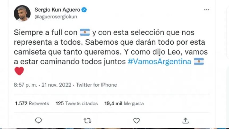 Bronca del “Kun” por no poder visitar a la Selección