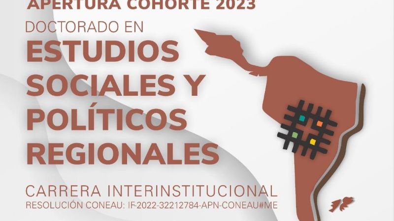 Abre la preinscripción para el Doctorado en Estudios Sociales y Políticos Regionales